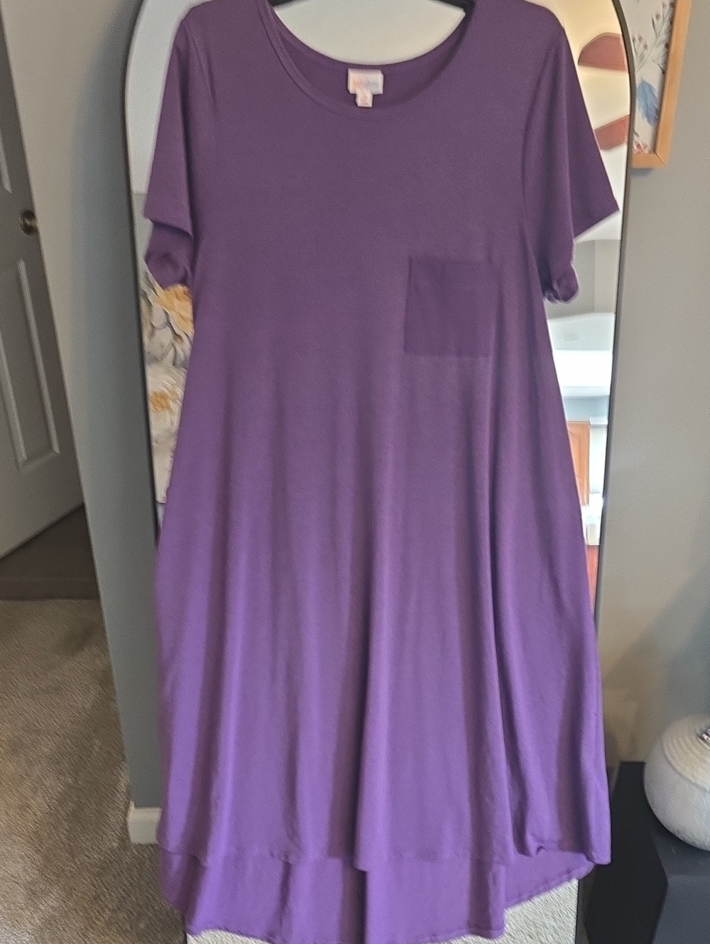 LuLaRoe Purple High-Low Pocket A-Line Dress